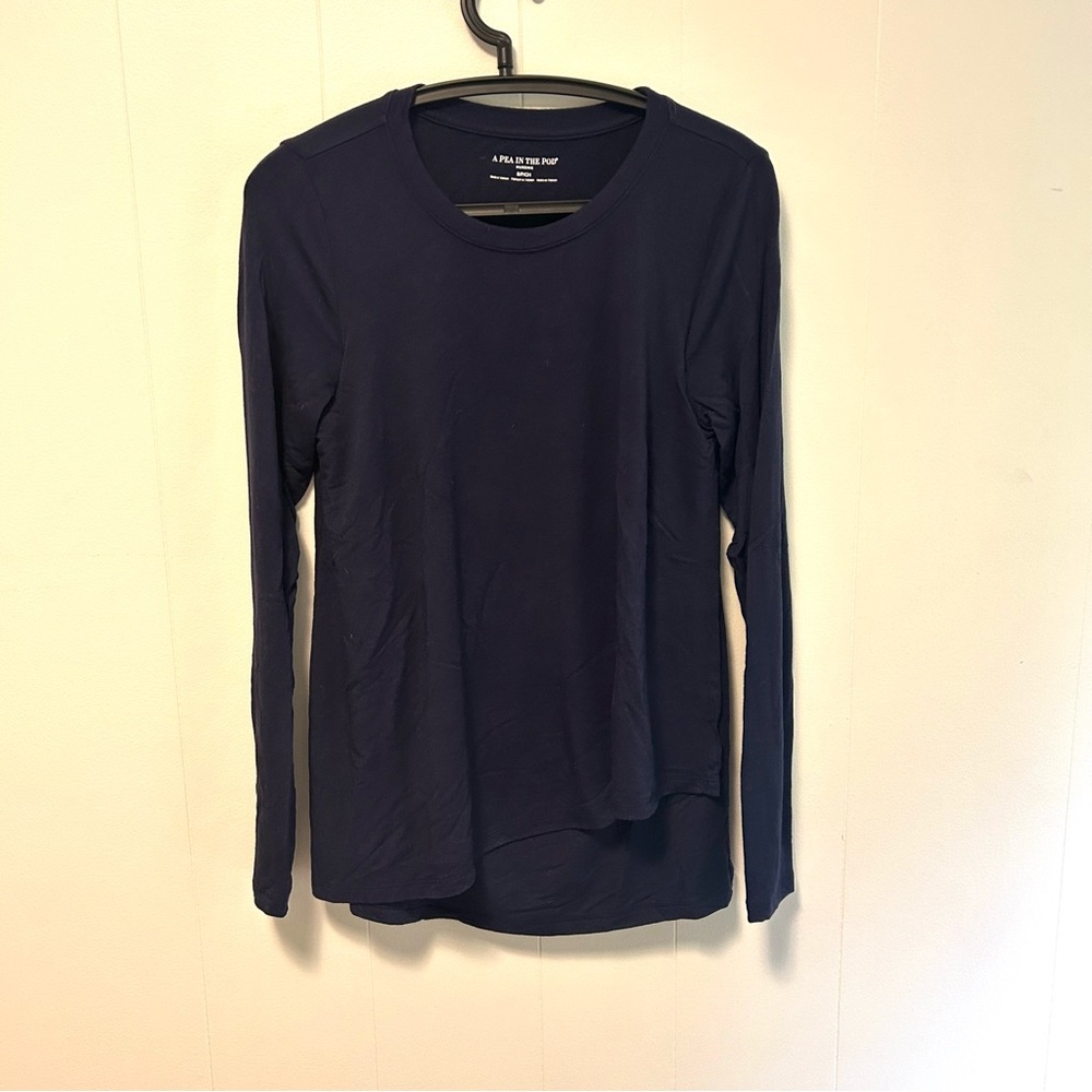 A Pea in the Pod Navy Maternity & Nursing Top